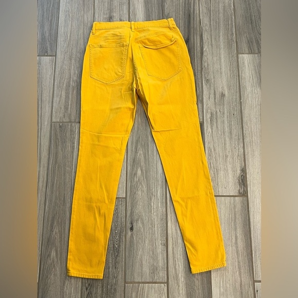 Express Mustard Denim Pants Size 10 Large - Picture 6 of 8